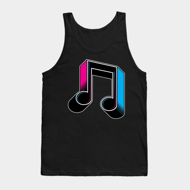 Music notes Tank Top by Kevin Adams Designs